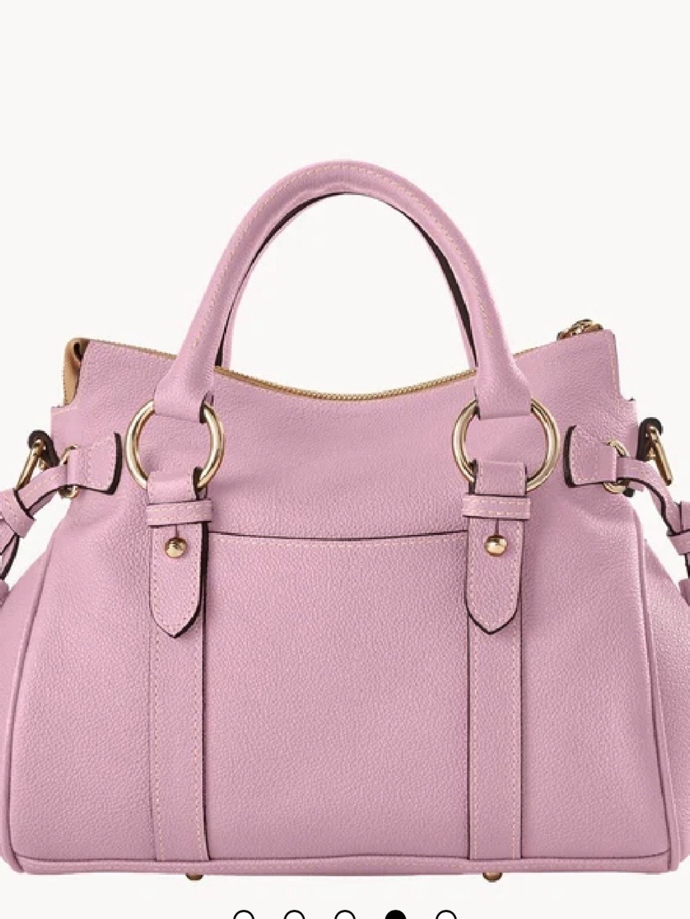 Dooney & Burke Sorrento Satchel 30 With Pocket in  Dusty Rose NWT - Picture 4 of 5